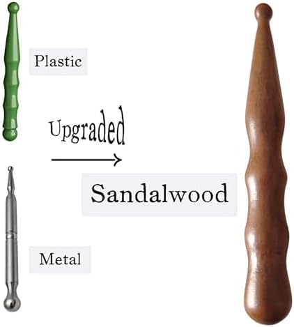 Sandalwood Acupoint Massage Pen, Traditional Wooden Acupressure Stick Reflexology Tool for Deep Tissue, Meridian Massage Tool for Body, Hand and Foot