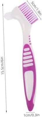 FOMIYES 3PCS Dual Head Toothbrush Cleaning Tool for Elderly Soft Bristles for Gentle Oral Care Easy to Use with Mobility Teeth Cleaning Brush