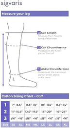 SIGVARIS Men’s Essential Cotton 230 Closed Toe Calf-High Socks 20-30mmHg