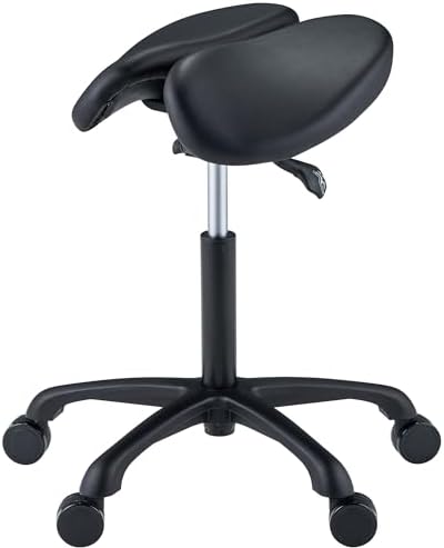 Master Massage Berkeley Saddle Stool with Black Aluminum Base