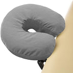 Saloniture 4-Pack Premium Microfiber Face Cradle Covers - Ultra Soft Fitted Massage Table Cradle Cover - Gray
