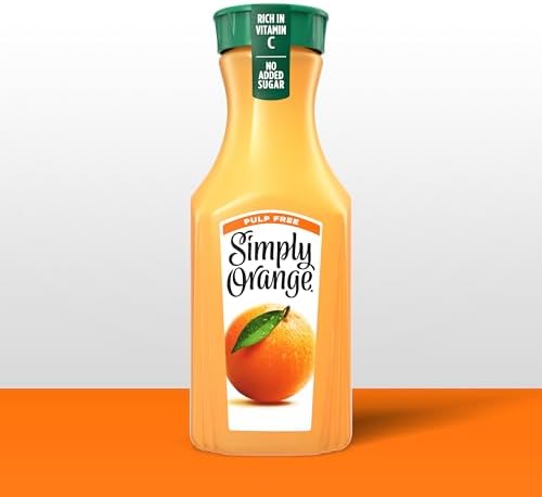 Simply Orange Pulp Free Orange Juice Bottle, 46 fl oz