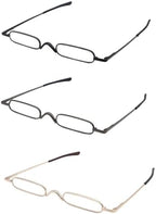 Mini Slim Pen Reading Glasses with Portable Clip Case Small Pocket Readers Men Women