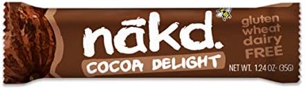 Nakd Bars, Cocoa Delight Raw Fruit and Nuts, Gluten Free, Vegan 18 Count