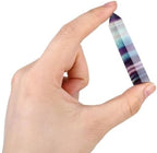 Colorful Fluorite Geometry Shape Rainbow Single-Pointed Crystal Hexagonal Single Pointed Natural Energy Stone Raw(L)