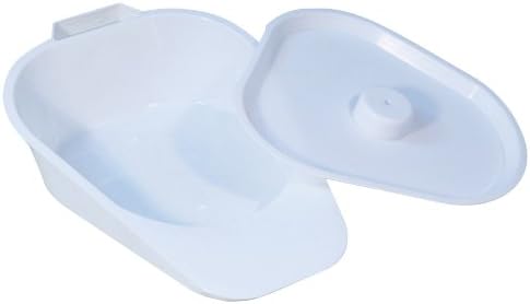 Aidapt Easy to use Slipper Bed Pan with Lid and Integrated Handle Suitable for Both Men and Women