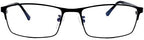 Full Frame Photochromic Reading Glasses Readers Black Metallic Color Frames