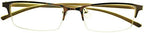 Half Rim Photochromic Reading Glasses Readers Black Gold Metallic Color Frames