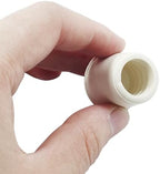 16Pcs 5/8 Inch (16mm) Chair Leg Tips Caps, Round Rubber Non-Slip Folding Chair Leg End Caps White Furniture Table Feet Caps Floor Protector Cover for Hardwood Floors