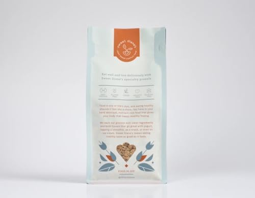 Sweet Diane’s Granola – Standard Size (12 oz): Organic, Low-Sugar, High-Fiber, Gluten-Free, Vegan, Delicious Breakfast and Snack Topper (Classic Size, Original Recipe)
