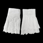 Joyci Pleated Cuff Stretch Bracelet Costume Layered False Sleeves Detachable Ruffled Wrist Cuffs for Women Girl