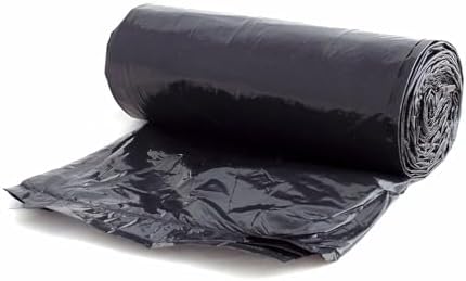 Aluf Plastics T-Tough Roll Pack Low Density Repro Blend Star Seal Coreless Rolls Bag, 55-60 Gallon Capacity, 58" Length x 38" Width, XXH Strength, Black (Pack of 100)