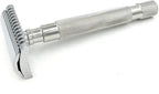Parker 68S Stainless Steel Handle Double Edge Safety Razor with 5 Blades
