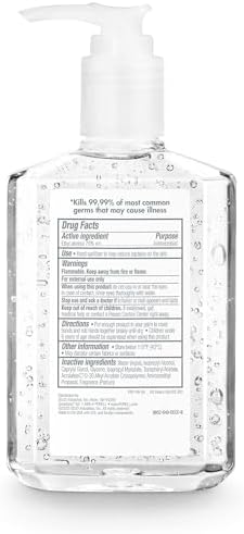 Purell Advanced Hand Sanitizer Refreshing Gel Design Series, Clean Scent,Clear, 8 Fl Oz Pump Bottle (Pack of 4), 9652-06-ECDECO