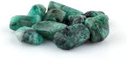 CRYSTALIS 10pcs Natural Emerald Raw Crystals, Loose Gemstone Wholesale Bulk Rough Jewelry Making Supply, Chakra Healing Raw Stones, Wire Wrapping, DIY, Tumbling, Gem Collection, (8-12mm)