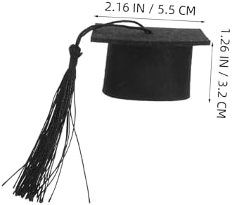 Zerodeko 20pcs Mini Graduation Cap Bottle Covers Decorative Wine Bottle Toppers Tassels for Graduation Party Favors and Craft Projects Tassel Design