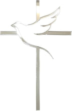 10pcs of Acrylic Religious Cake Topper - Dove and Cross,Holy Spirit Topper, Confirmation Topper (Silver Mirror)
