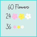 Royal Icing Blossoms | Mini Edible Flowers | Edible Roses | White Wedding Flowers | Cake Sprinkles | Bulk Sprinkle Mix | by Simply Sucré (54 Count, Spring Blossoms)