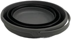 SAMMART Collapsible Plastic Bucket - Foldable Round Tub with Handle - Pop Up Saving (Grey/Black, 10L)