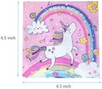 40 Pcs Dream Unicorn Party Napkins Flower Unicorn Napkins Disposable Paper Napkins for Wedding Banquet Restaurant Holiday 6.5"