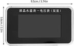 Car LCD Screen Voltmeter, LED Digital Car Voltmeter, Car Voltmeter Car Thermometer for Auto Car Truck