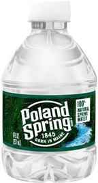 Poland Spring Water Bottles 24 Pack - Small Mini Bottles - Poland Spring 8 oz Bottled Water