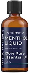 Mystic Moments | Menthol Liquid Essential Oil 100ml - Pure & Natural Oil for Diffusers, Aromatherapy & Massage Blends Vegan GMO Free