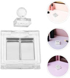 FRCOLOR 2Pcs Empty Makeup Palette with Crystal Lid Mini Travel Makeup Case for Lipstick Eyeshadow 4 Pans Tool
