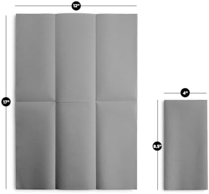 Linen-Feel Grey Paper Napkins - Decorative Cloth-Like Disposable Dinner Napkins - Soft And Absorbent Napkins for Thanksgiving, Party, Wedding, Bathroom Or Any Occasion. (Pack of 100)
