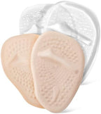 2 Pairs Forefoot Cushion Pads Ball of Foot Cushions Nonslip Design Easy to Use Gel Fabric Inserts for Sneakers and Sandals Comfort and Support