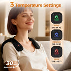Cordless Heating Pad for Neck Pain Relief, 4000mAh Rechargeable Heated Neck Wrap with 3 Heating Levels, Portable Mini Small Thin Neck Heating Pad (Black)