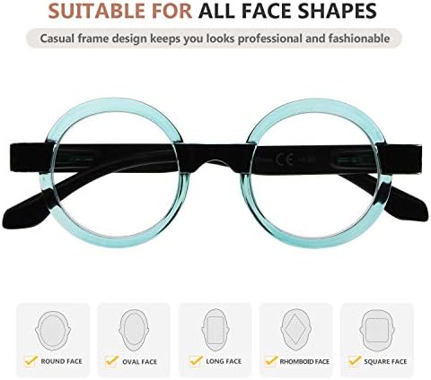 Eyekepper Round Reading Glasses for Women Retro Readers Eyeglasses