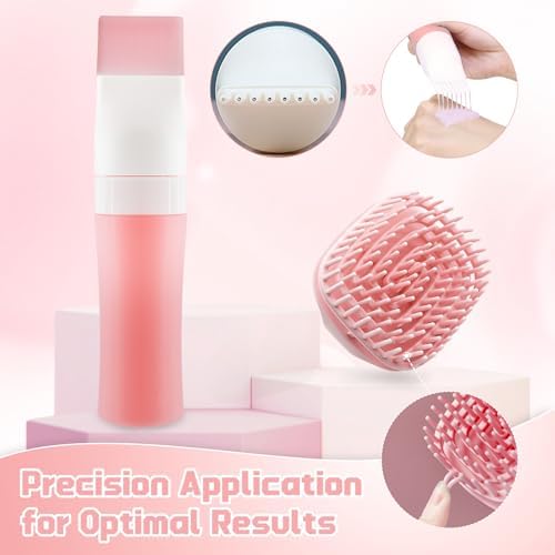 Scalp Oil Applicator Bottle with Root Comb & Massager - Leak-Proof Hair Growth & Dyeing Tool for Precise Application, 3-in-1 Hair Care Set