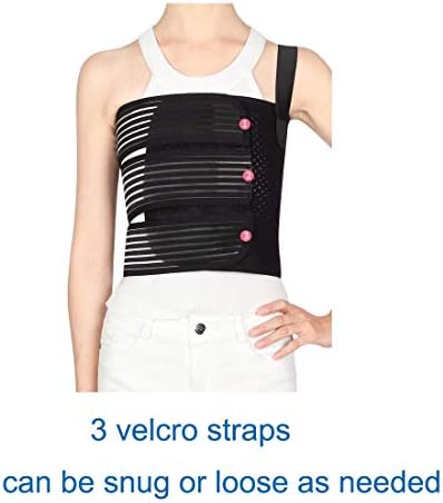 Solmyr Rib Brace Broken Rib Belt, Chest Brace Elastic Rib Support Brace for Men and Women, Chest Binder to Reduce Rib Cage Pain, Breathable Chest Wrap Belt for Sore or Bruised Ribs Support, Sternum