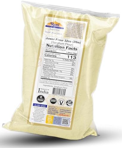 Rani Juwar (Sorghum) Flour 32oz (2lbs) 908g ~ All Natural | Vegan | Gluten Friendly | NON-GMO | Kosher | Indian Origin