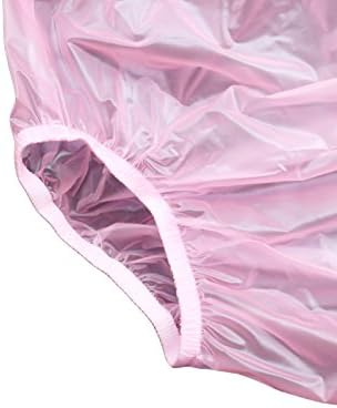 Adult Incontinence Pull-on Plastic Pants PVC Pants 3 Pack (Medium, Transparent Pink)