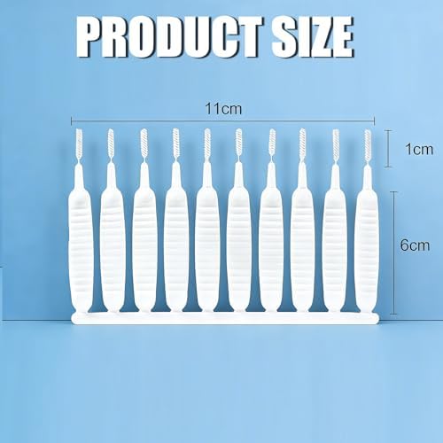 Shower Head Cleaning Brush Anti-Clogging Gap Cleaner Picks, Spiral Bristle Mineral Buildup Remover, Compact Multi-Purpose Cleaning Tool for Bathroom Kitchen Faucet Sink Vent(10 Pack)