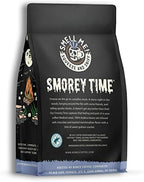 Bones Coffee Company S'morey Time, S'mores and Graham Crackers Flavored Coffee, Medium Roast Low Acid Arabica Beans Compatible with Auto drip and French Press Coffee Maker, 12 Oz Whole Bean