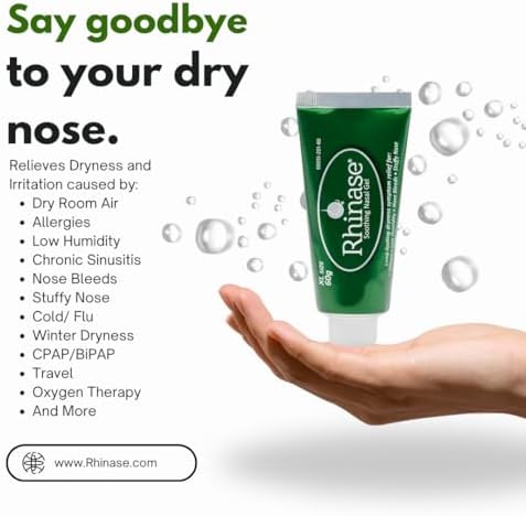 Rhinase Soothing Nasal Gel XL 60 g for Nasal Dryness from Allergy (Not Isotonic or Hypertonic), Low Humidity, Nose Bleeds, Stuffy Nose