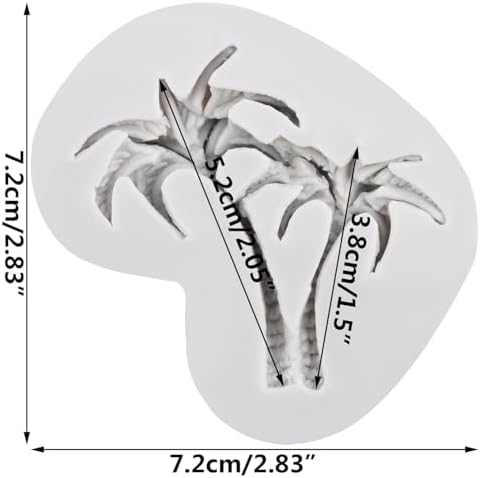 Coconut Tree Fondant Molds Hawaiian Style Silicone Mold for Cake Decoration Cupcake Topper Chocolate Candy Sugar Craft Gum Paste Polymer Clay