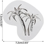 Coconut Tree Fondant Molds Hawaiian Style Silicone Mold for Cake Decoration Cupcake Topper Chocolate Candy Sugar Craft Gum Paste Polymer Clay