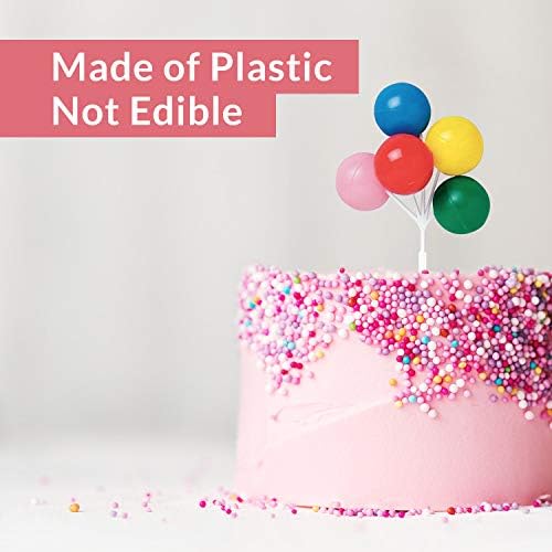Oasis Supply Balloon Cluster Cake and Cupcake Topper, 5-Inch, Multicolored Reusable Plastic (8-Pack)