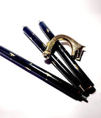 Wolf Head Brass Handle Walking Stick Design Vintage Walking Stick in Chrome Finish Black & Golden