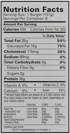 Bubba Burger, Frozen Angus Beef Burger Patties, USDA Choice Beef Chuck, 2 lb, Pack of 6