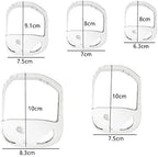 5 Sizes Beard Shaping Tool Set - Goatee Shaver Template, Styling Guide for Precise Trimming, Shaping and Fashion Supplies for Men (Transparent)