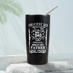 Bayelove Christmas Gifts for Dad Birthday Gift for Dad Father's Day Gift from Daughter Include Tumbler Mug Wallet Card Candle Tape Measure Keychain Socks Card