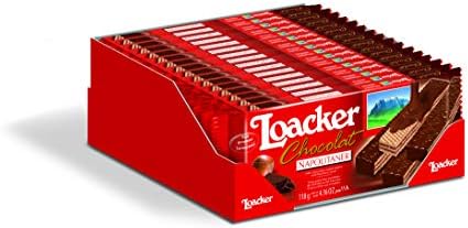 Loacker Milk Chocolate Enrobed Wafer, 4.16-Ounce (Pack of 8)