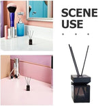 FOMIYES 1set Empty Diffuser Bottle Wooden Lid Rattan Fragrance Oil Bottle for Home Office Spa and Bathroom Decor