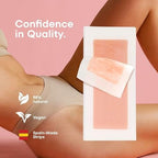 Wax Strips Hair Removal for Women: Natural Home & Travel Brazilian Body Waxing Strip for Bikini Armpit Leg - Vegan & Sensitive Skin Friendly, 40 Ct With Wipes