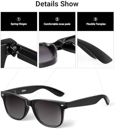LADEESSE 3 Pack Bifocal Reading Sunglasses for Women, UV400 Sun Readers Glasses Spring Hinge Outdoor Sunglasses